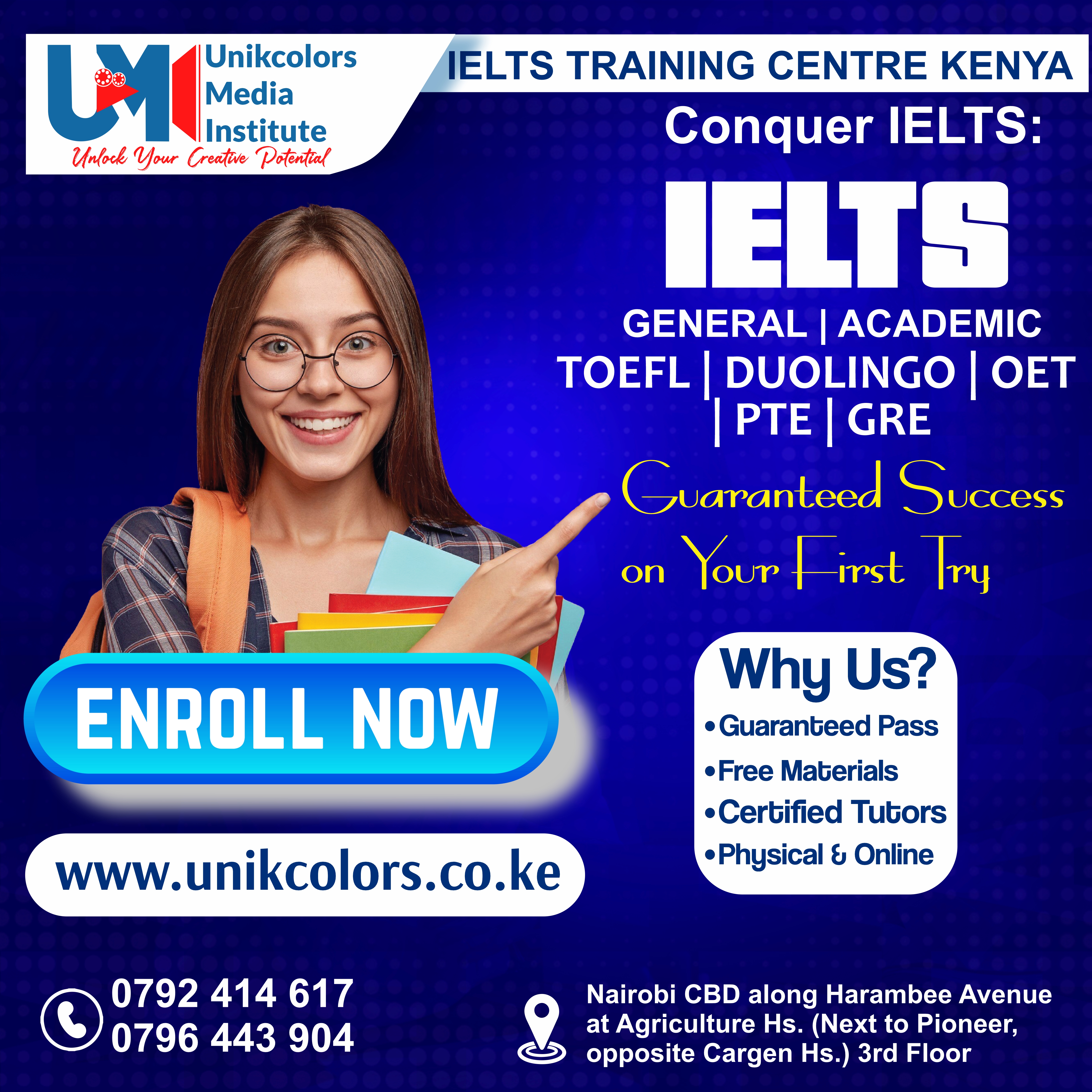 IELTS TRAINING CENTRE KENYA - IELTS PREPARATION | OET | TOEFL | PTE | GRE | DUOLINGO